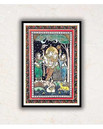 Radha Krishna Pattachitra Art Painting For Home Wall Art Decor-4