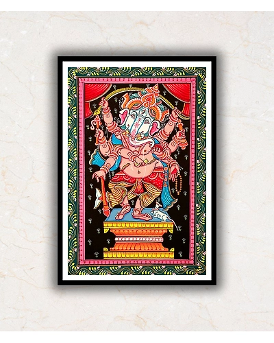 Lord Ganesh Ganpati Artwork Pattachitra Art Painting For Home Wall Art Decor-2