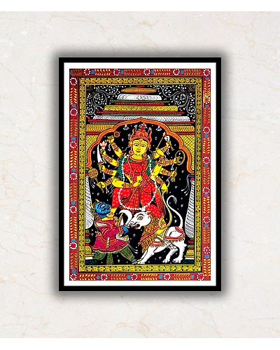 The Durga Darbar Pattachitra Art Painting For Home Wall Art Decor-2