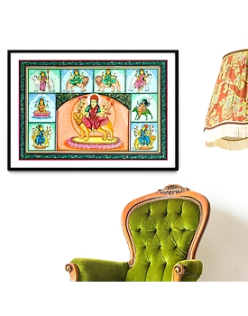 The Incarnations of Durga Pattachitra Art Painting For Home Wall Art Decor