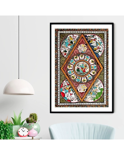 Shri Krishna Journey Pattachitra Art Painting For Home Wall Art Decor-12665747