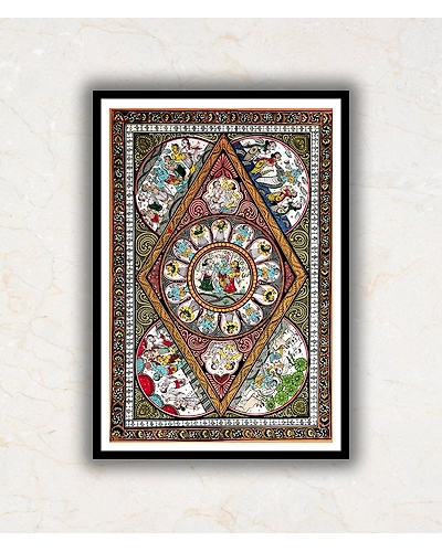 Shri Krishna Journey Pattachitra Art Painting For Home Wall Art Decor-1
