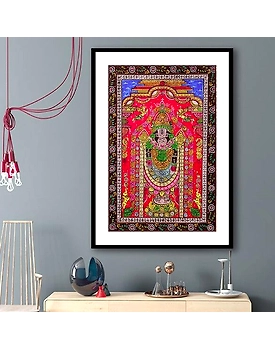 Tirupati Balaji Pattachitra Art Painting For Home Wall Art Decor
