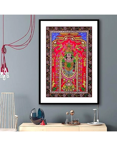Tirupati Balaji Pattachitra Art Painting For Home Wall Art Decor-12665753