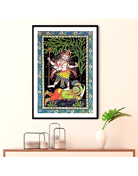 Shiva Tandav Pattachitra Art Painting For Home Wall Art Decor
