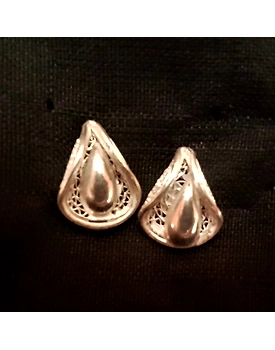 Silver Filigree Tops Tear Drops
