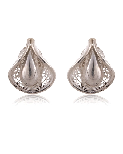 Silver Filigree Tops Tear Drops-2