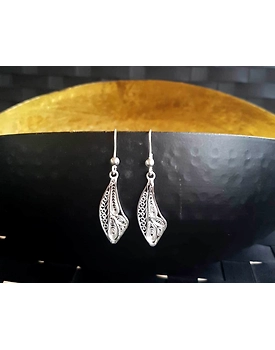 Designed Petals - Silver Filigree earrings