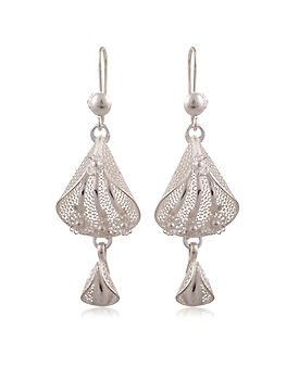Floral Bouquet - Silver Filigree earrings