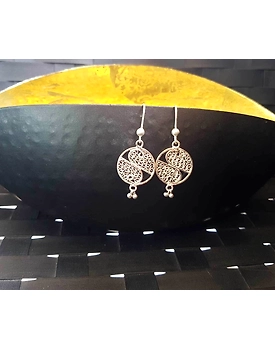 Latticed Marvel - Silver Filigree earrings