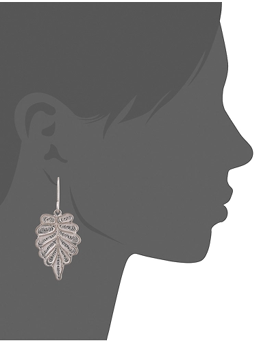 Leaf Imprint - Silver Filigree earrings-2