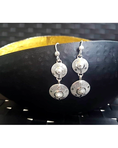 Madhumati - Silver Filigree earrings-2