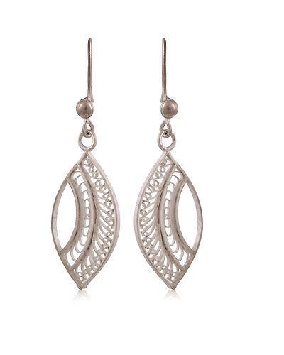 Rising Waves - Silver Filigree earrings-2