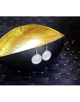 Sudarshani Silver Filigree earrings