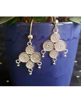 Tinkling Circles - Silver Filigree earrings