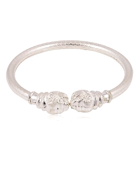 Singhamukhi stripes - Silver Filigree Kangan