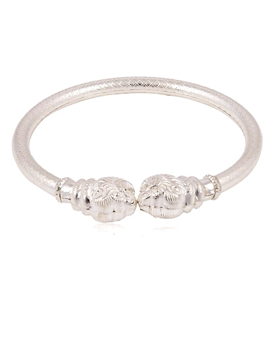 Singhamukhi stripes - Silver Filigree Kangan-12666073