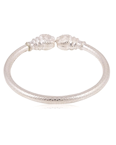 Singhamukhi stripes - Silver Filigree Kangan-1