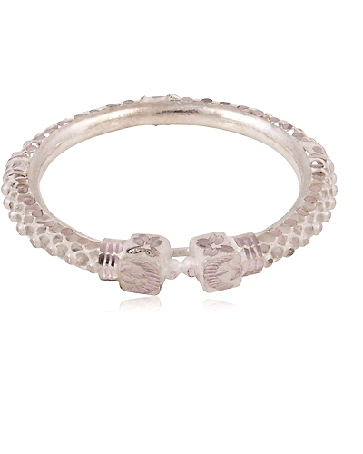 Gajra 2 - Thick Silver Filigree bangle-12666085
