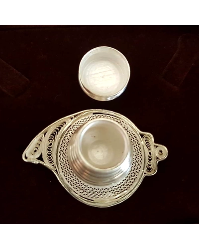 Silver Filigree Sindoor dani Kumkum Chandan holder-1