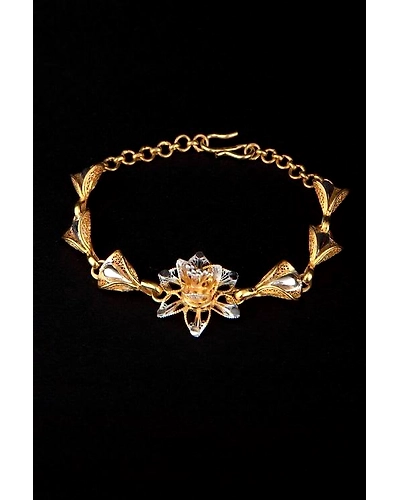 Silver Linings Dual Tone Dazzling Silver Filigree Bracelet-12666171