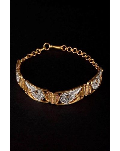 Silver Linings Dual Tone Paisley Silver Filigree Bracelet-12666173