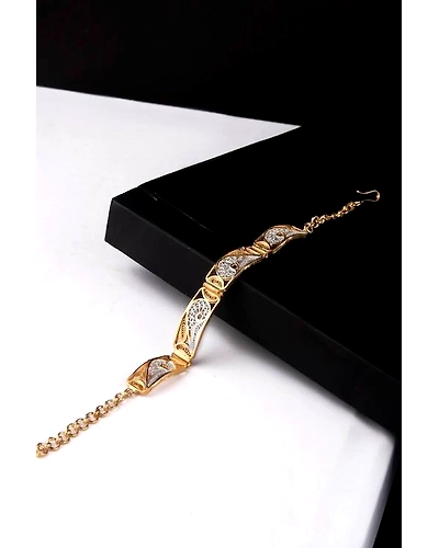 Silver Linings Dual Tone Paisley Silver Filigree Bracelet-1