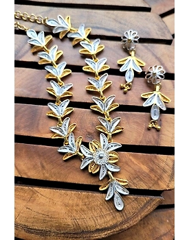 Silver Linings Blooming Dual Tone Silver Filigree Necklace