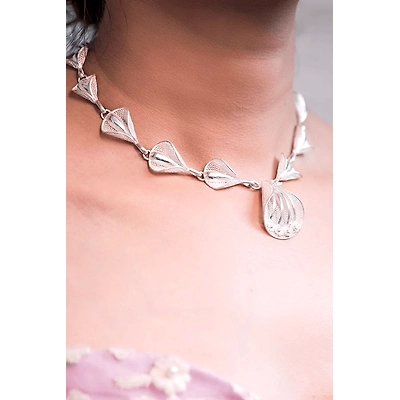 Gonasika Silver Linings Pankhuri Silver Filigree Necklace