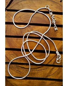 Silver Linings Snake Silver Filigree Belly Chain