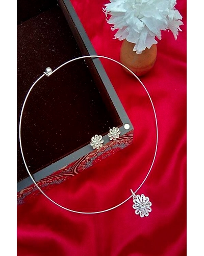 Silver Linings Gul Hasli Silver Filigree Necklace-12666201