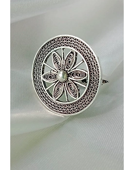 Silver Linings Oxidised Chakra Silver Filigree Ring