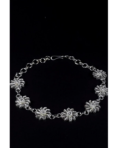 Silver Linings Chakri Silver Filigree Handmade Bracelet-3