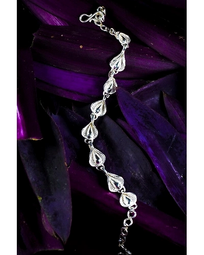 Silver Linings Pankhuri Silver Filigree Handmade Bracelet-12666219