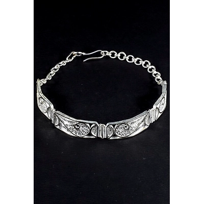 Gonasika Silver Linings Paisley Silver Filigree Handmade Bracelet