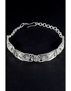 Silver Linings Paisley Silver Filigree Handmade Bracelet