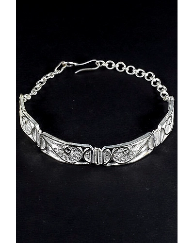 Silver Linings Paisley Silver Filigree Handmade Bracelet-12666221