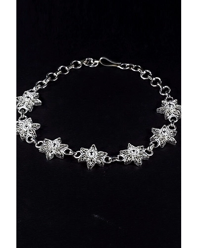 Silver Linings Sitara Silver Filigree Handmade Bracelet-12666223