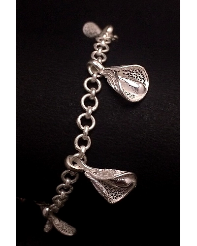 Silver Linings Pankhuriyan Silver Filigree Handmade Bracelet-2