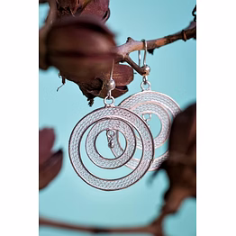gonasika silver linings elegant silver filigree handmade dangle earrings