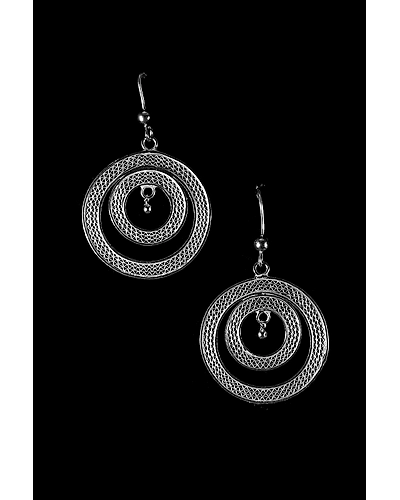 Silver Linings Elegant Silver Filigree Handmade Dangle Earrings-1