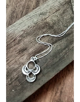 Silver Linings Pushp Silver Filigree Handmade Pendant and Chain