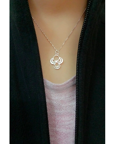 Silver Linings Pushp Silver Filigree Handmade Pendant and Chain-1