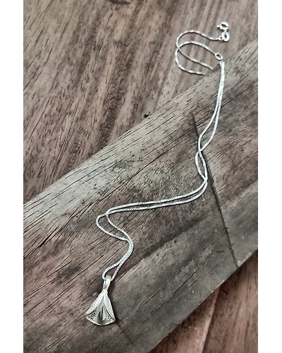Silver Linings Pankhuri Silver Filigree Handmade Pendant and Chain-1