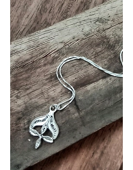 Silver Linings Designer Silver Filigree Handmade Pendant and Chain