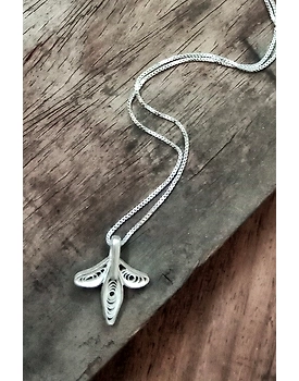 Silver Linings Petite Silver Filigree Handmade Pendant and Chain