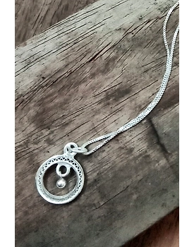 Silver Linings Circle of Life Silver Filigree Handmade Pendant and Chain