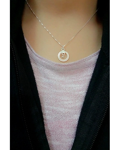 Silver Linings Circle of Life Silver Filigree Handmade Pendant and Chain-1