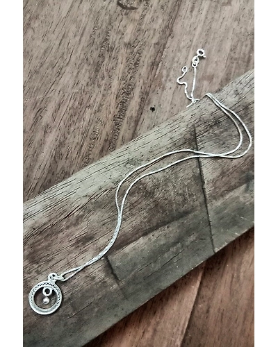 Silver Linings Circle of Life Silver Filigree Handmade Pendant and Chain-2