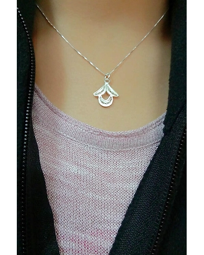 Silver Linings Blossom Silver Filigree Handmade Pendant and Chain-2